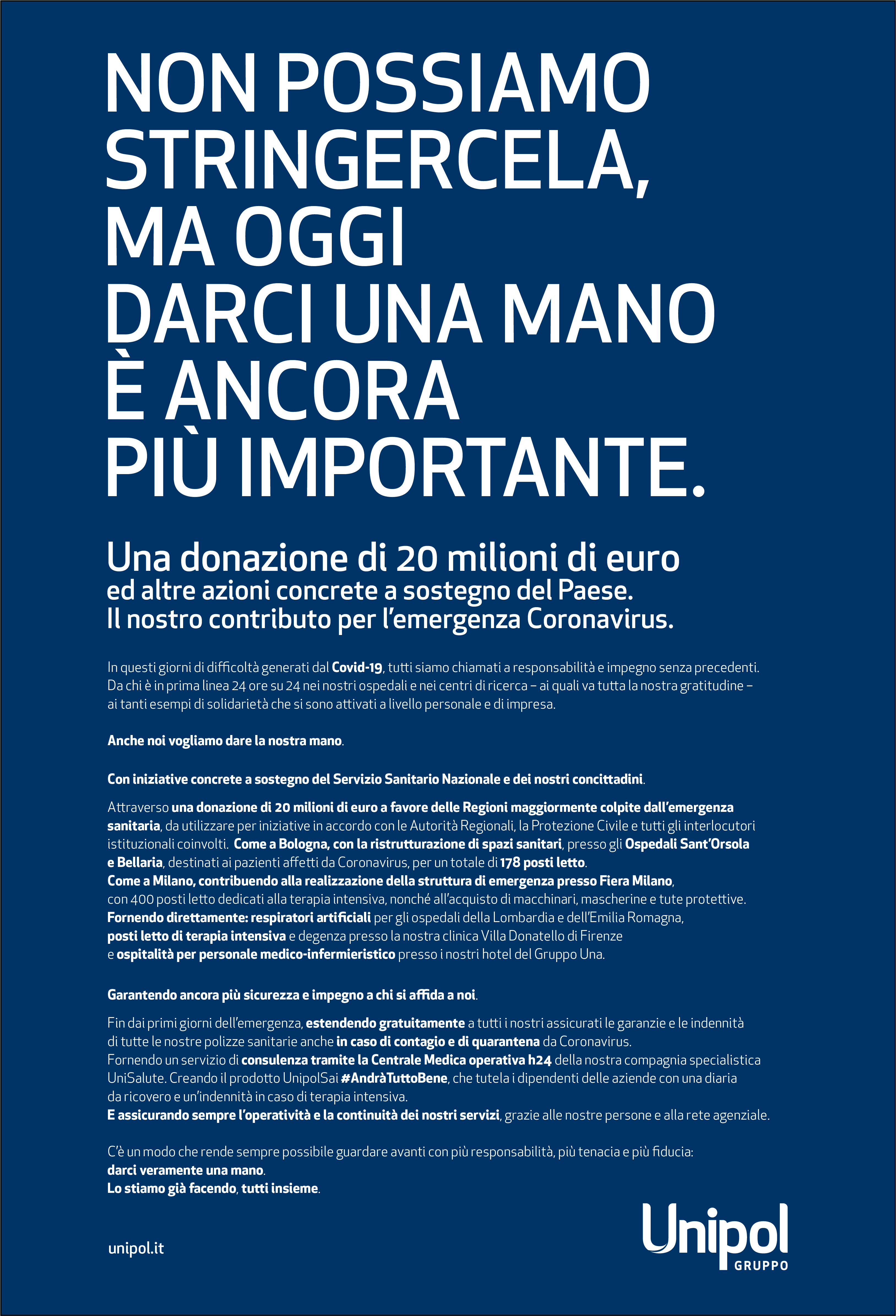 Il nostro contributo per l’emergenza Coronavirus