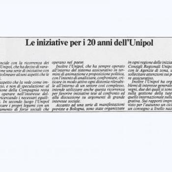 20 anni di Unipol
