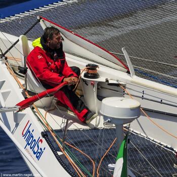 MOD 70 Maserati skippered by Giovanni Soldini shot offshore Porquerolles island during training. Photo Guilain Grenier